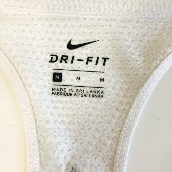 Nike White Running Open Racerback Breathe Top M - Picture 7 of 13